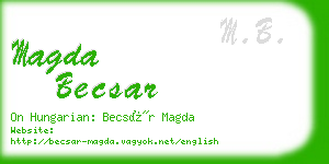 magda becsar business card